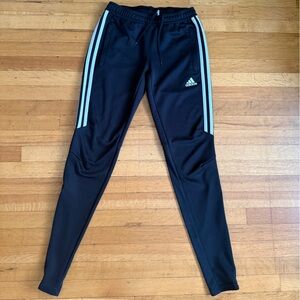 adidas Black Jogger Pants with White Side Stripes